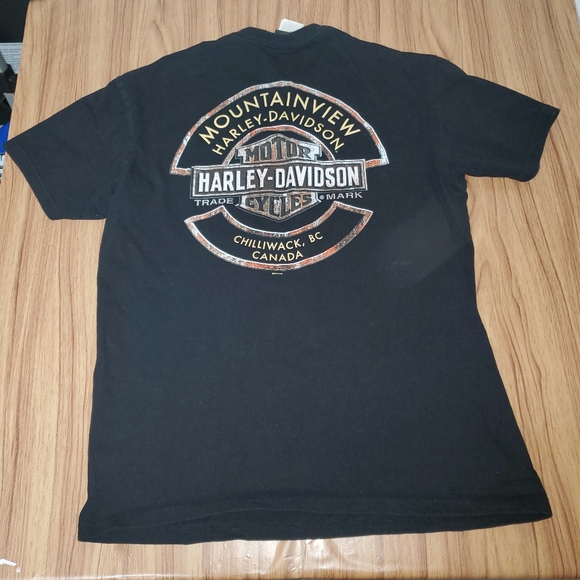 Harley-Davidson Men's T-Shirt Large Black V-Twin Mountainview  Short Sleeve - Picture 3 of 5